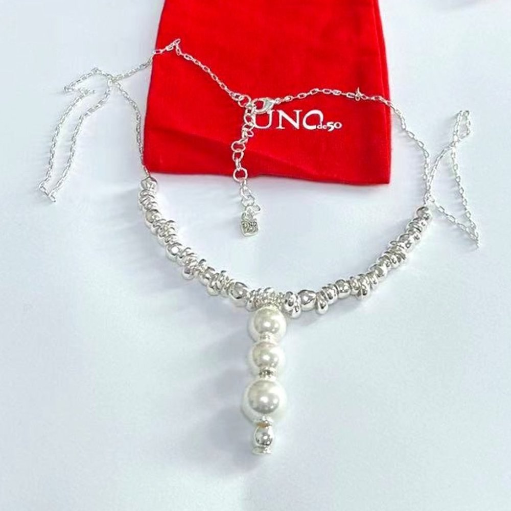 UNO de 50 Necklace Lordly Pearl Necklace Women Jewelry Silver Plated